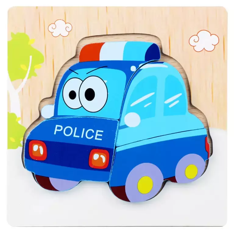 Un auto de policia en persecución