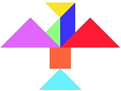 Aguila arma con piezas de tangram
