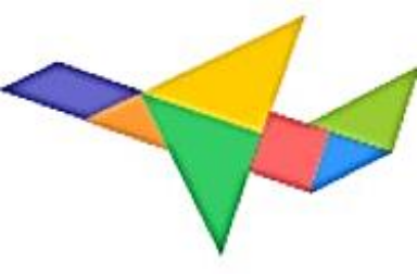 Avion con piezas de tangram