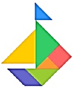 Barco belero con piezas de tangram