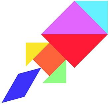 Cohete con piezas de tangram #2