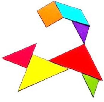 escorpion armado con piezas de tangram