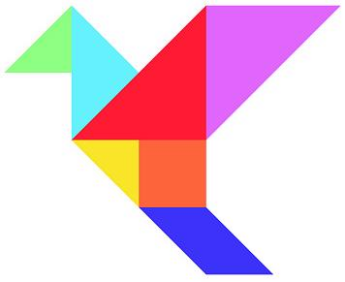 Paloma armada con un tangram