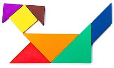 Perro con fichas de Tangram