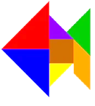 Opción de pez armado con fichas de tangram
