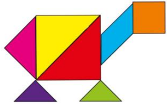 Tortuga con piezas de tangram